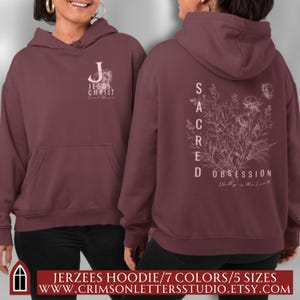 Camiseta cristiana "Obsesión Sagrada", sudadera cristiana "Cabaña con corazón", sudadera con versículo bíblico, camiseta de Jesús, camiseta "Mamá Flor Silvestre"