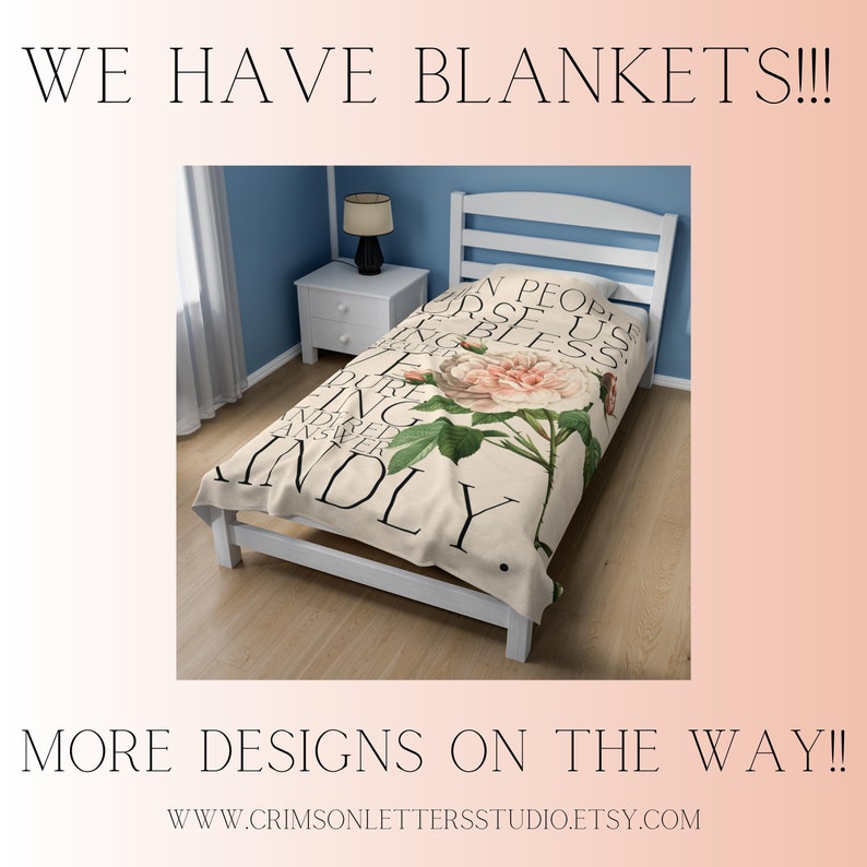 VELVETEEN PLUSH Christian BLANKET Wrap the Word Around You New