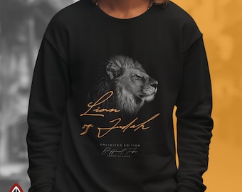 Christian Shirts, Lion of Judah sweatshirt gift, Christian Lion pullover, Bible Verse sweatshirt gift for Christian, Lion of Judah shirt Mew