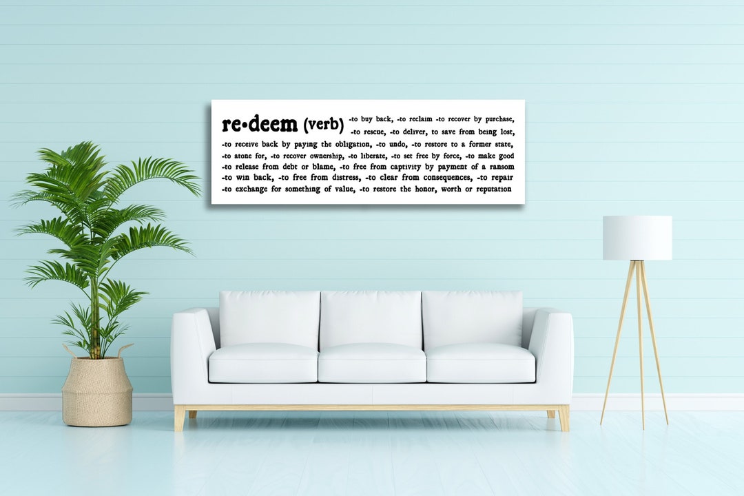 Christian Wall Decor Redeem Definition Panoramic Word Study Art