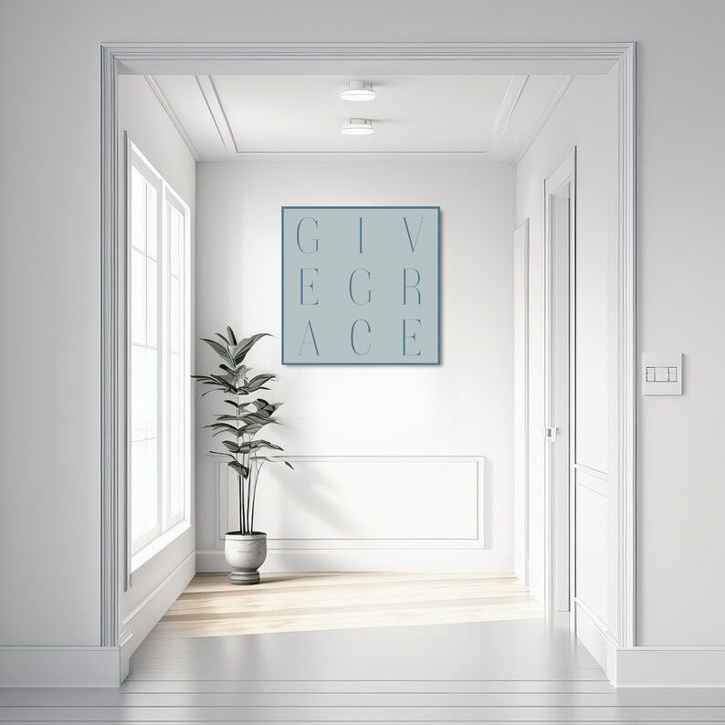 Christian Wall Art, GIVE GRACE, Custom Wall Art, Christian Home Decor