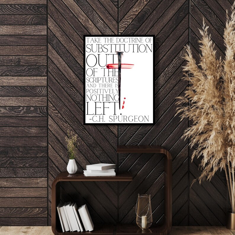 Christian Wall Art, CHARLES SPURGEON Quotation, Modern Christian Art