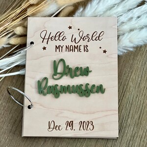 Porte-cartes personnalisé pour nouveau-né, Cadeau pour nouveau-né, Organiseur de cartes pour bébé, Cadeau personnalisé pour bébé, Support pour carte d'anniversaire, Cadeau de baby shower