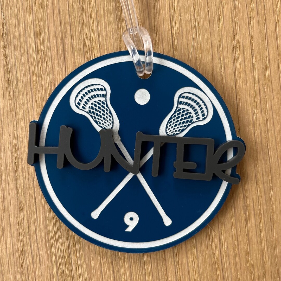 Personalized Lacrosse Bag Tag Lacrosse Bag Charm Lacrosse Etsy