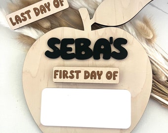 Personalized Apple Back to School Sign: First & Last Day Photo Prop