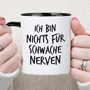 Mug with saying - I'm not for the faint of heart - funny office mug for colleagues - sarcasm sayings mug - printed on both sides