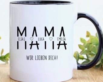 Personalisierte Tasse zum Muttertag - Muttertagstasse - Muttertagsgeschenk- Tasse personalisiert Geschenk zum Muttertag - Geschenk Mama