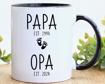 Tasse Schwangerschaft verkünden - Opa Tasse personalisiert - Du wirst Opa Geschenk - werdender Großvater - Ihr werdet Oma und Opa