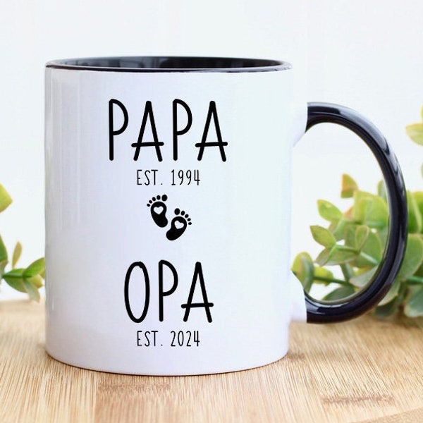 Tasse Schwangerschaft verkünden - Opa Tasse personalisiert - Du wirst Opa Geschenk - werdender Großvater - Ihr werdet Oma und Opa