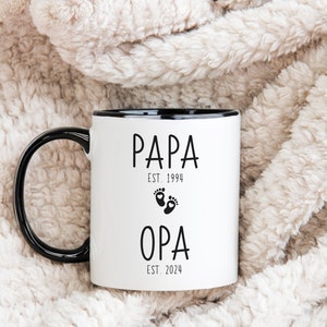 Tasse Schwangerschaft verkünden Opa Tasse personalisiert Du wirst Opa Geschenk werdender Großvater Ihr werdet Oma und Opa Bild 5