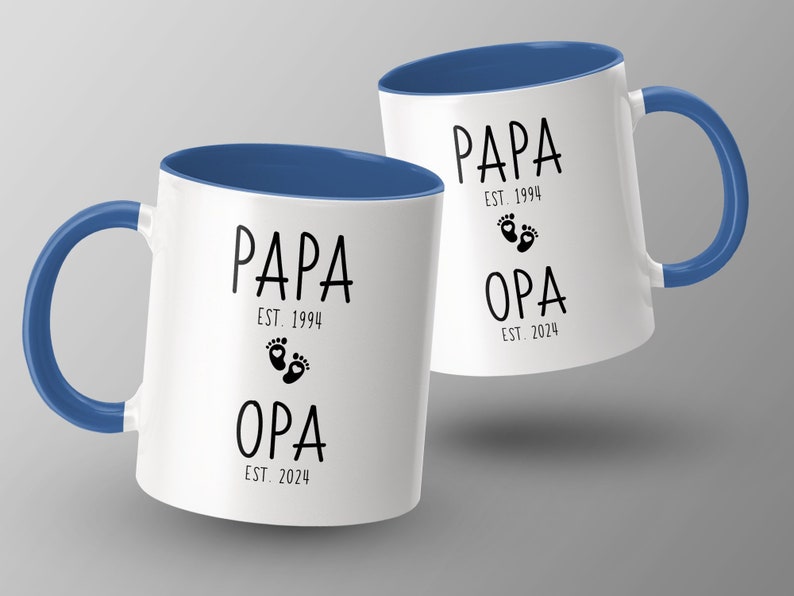 Tasse Schwangerschaft verkünden Opa Tasse personalisiert Du wirst Opa Geschenk werdender Großvater Ihr werdet Oma und Opa Bild 4