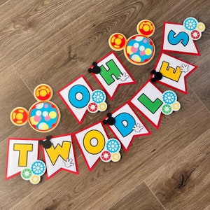 Oh Twodles Banner - Oh Twodles Party Decorations - Boy Second Birthday