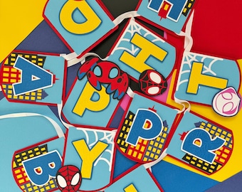 Spidey Inspired Banner - Spidey Birthday Banner - Spidey Party Theme