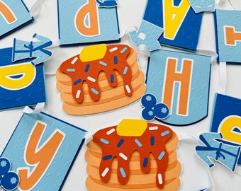 Pancakes and Pajamas Garland - Pancake Banner - Breakfast Sleepover Birthday Theme