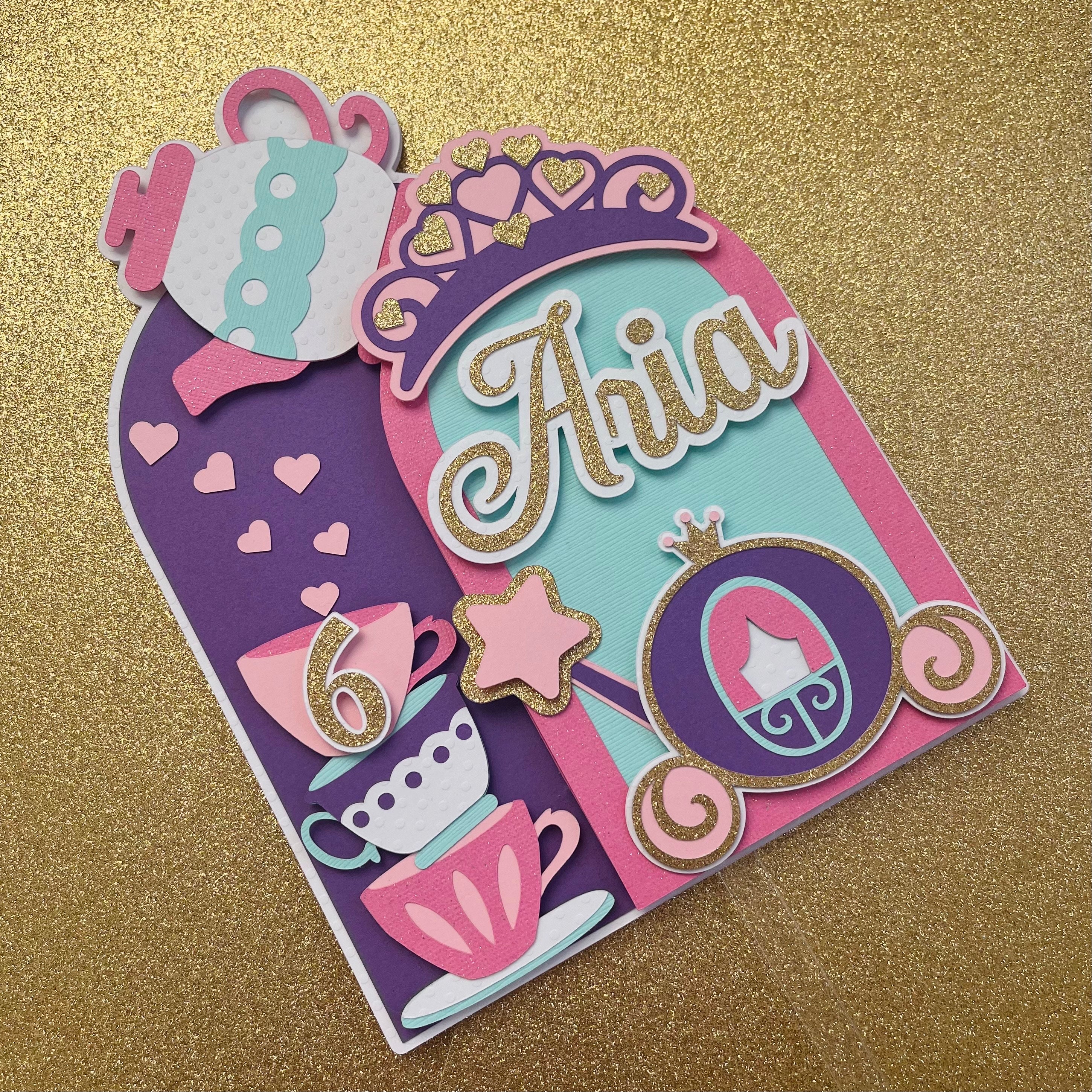 Tea Party Cake Topper Princess Tea Party Decorations Princess Birthday Party Tea Party Cake Topper ParTEA