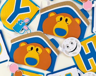 Bear In the Big Blue House Inspired Banner - Big Blue House Banner - Bear Party Decor - Bear In the Big Blue House Birthday Theme