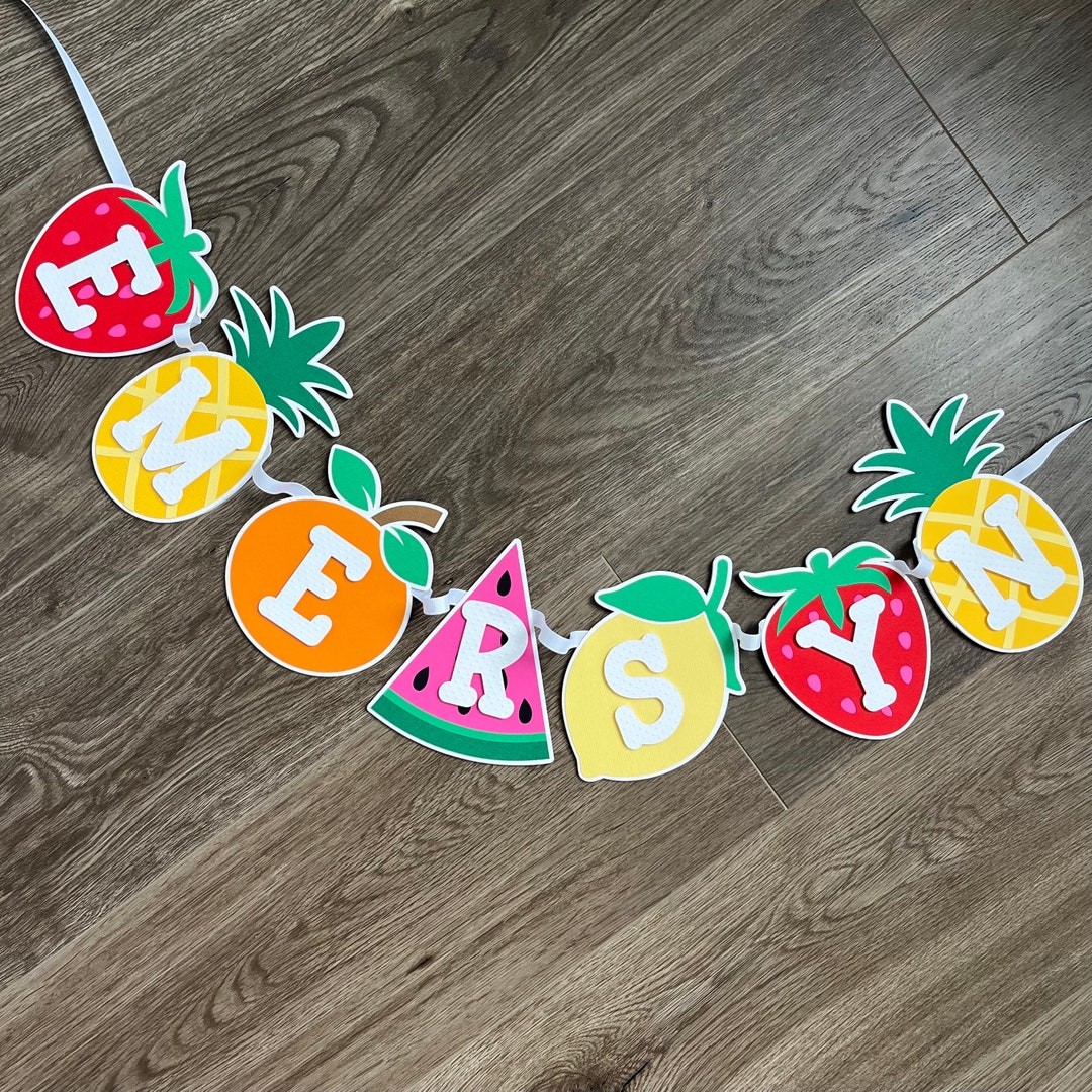 Twotti Frutti Birthday Banner - Fruit Birthday Decor - Sweet One Party ...