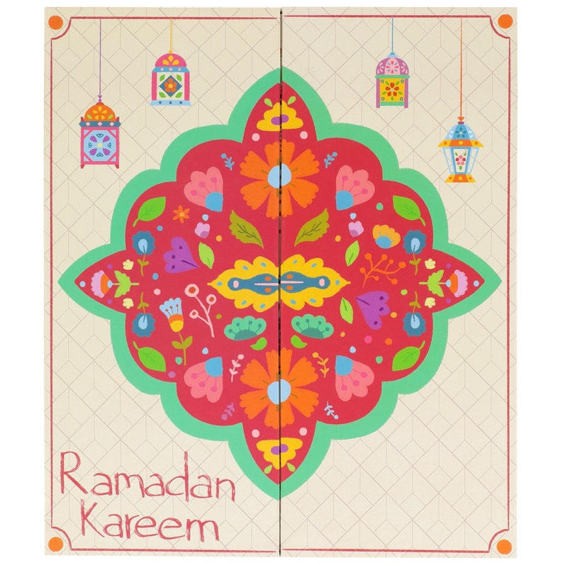 Ramadan Calendar 2 Door Calendar with 30 drawers for countdown to Eid Ramadan decoration activity islamic muslim gift ramzan ramadhan eid