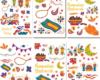 HAPPY JOURNEY The Days Before Eid Ramadan Decoration Window Clings Decorations- Eid Stickers for Glass and Eid Mubarak-Window Decals