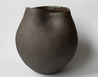 Handmade Black Ceramic Vase | Design Vase | Home Decor | Sculptural Vase | Modern Ceramic Decor