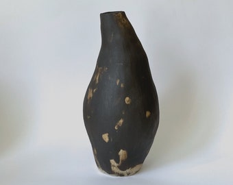 Black and White Ceramic Vase | Handmade Vase | Interior Ceramic Vase | Unique Vase | Abstract Vase | Interior Design