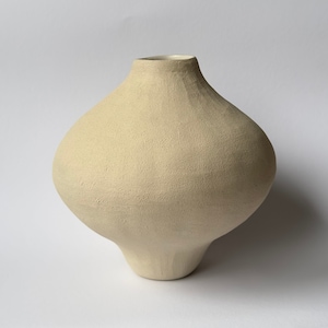 Beige Ceramic Vase Handmade Ceramic Vase Design Vase Sculptural Vase Ceramic Vessel Modern Ceramic Decor image 1
