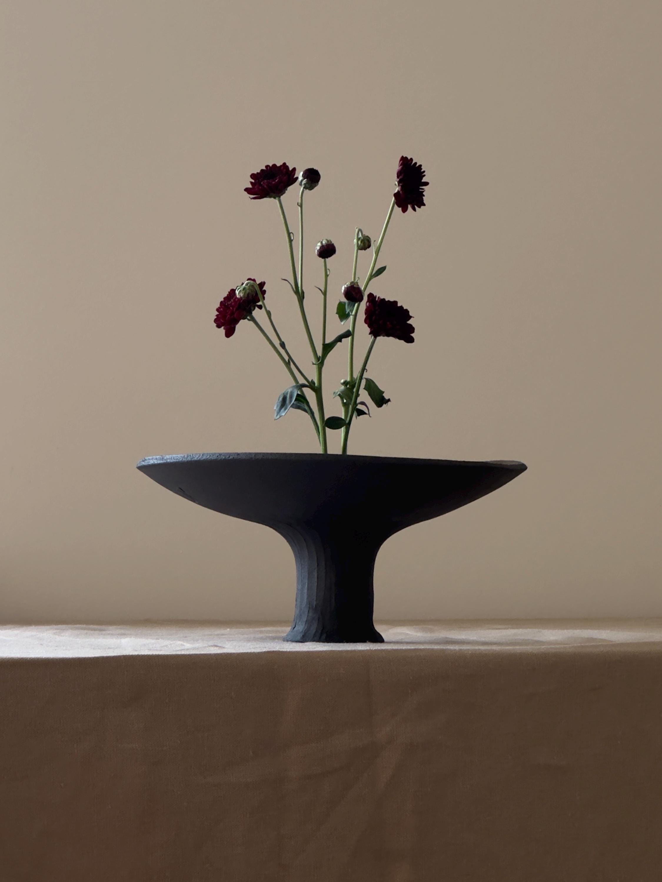 Vase Ikebana fait main : Vase floral en grès brut — Beyit