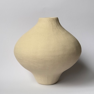 Beige Ceramic Vase Handmade Ceramic Vase Design Vase Sculptural Vase Ceramic Vessel Modern Ceramic Decor image 7