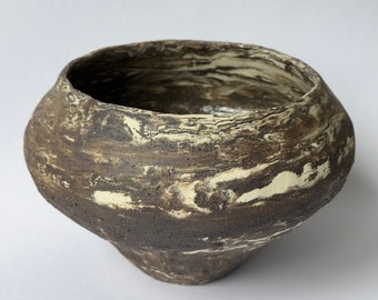 Handmade Ceramic Pot-Vase | Marble Pot-Vase | Home Decor | Unique