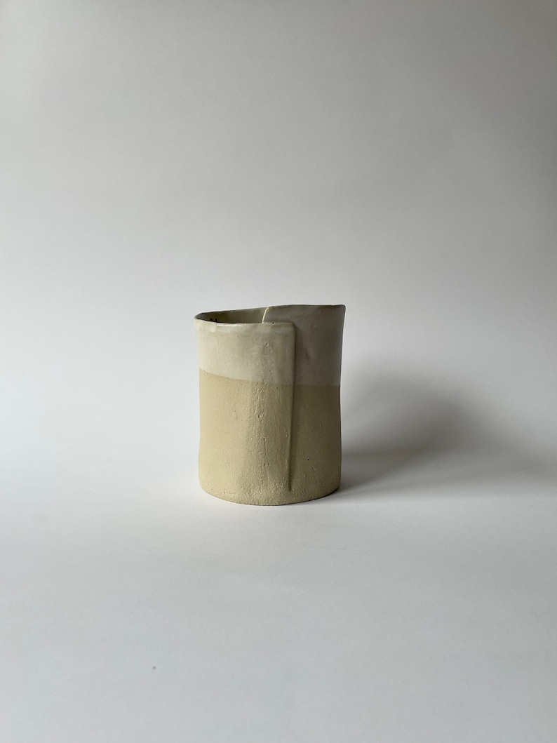 Small White Ceramic Vase Handmade Ceramic Vase Design Vase Home Decor Ceramic Vessel Unique Vase image 1