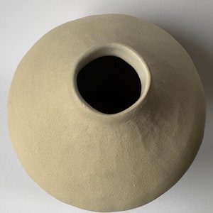 Beige Ceramic Vase Handmade Ceramic Vase Design Vase Sculptural Vase Ceramic Vessel Modern Ceramic Decor image 5