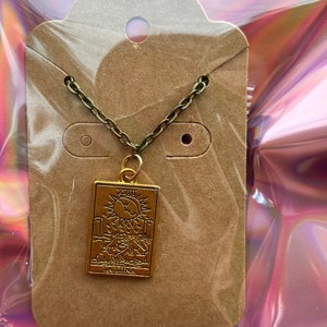 TAROT CARD NECLACE - “la Luna” Gold