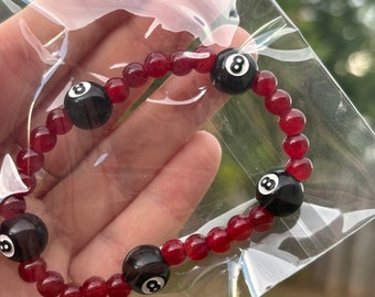 RED EIGHT BALL Bracelet