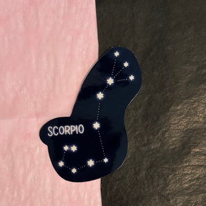 GLOSSY: Scorpio Constellation Sticker, Zodiac Sticker, Scorpio, Constellations, Stars