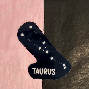 GLOSSY: Taurus Constellation Sticker, Zodiac Sticker, Taurus, Constellation, Stars