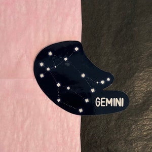 GLOSSY: Gemini Constellation Sticker, Zodiac Sticker, Constellation, Stars
