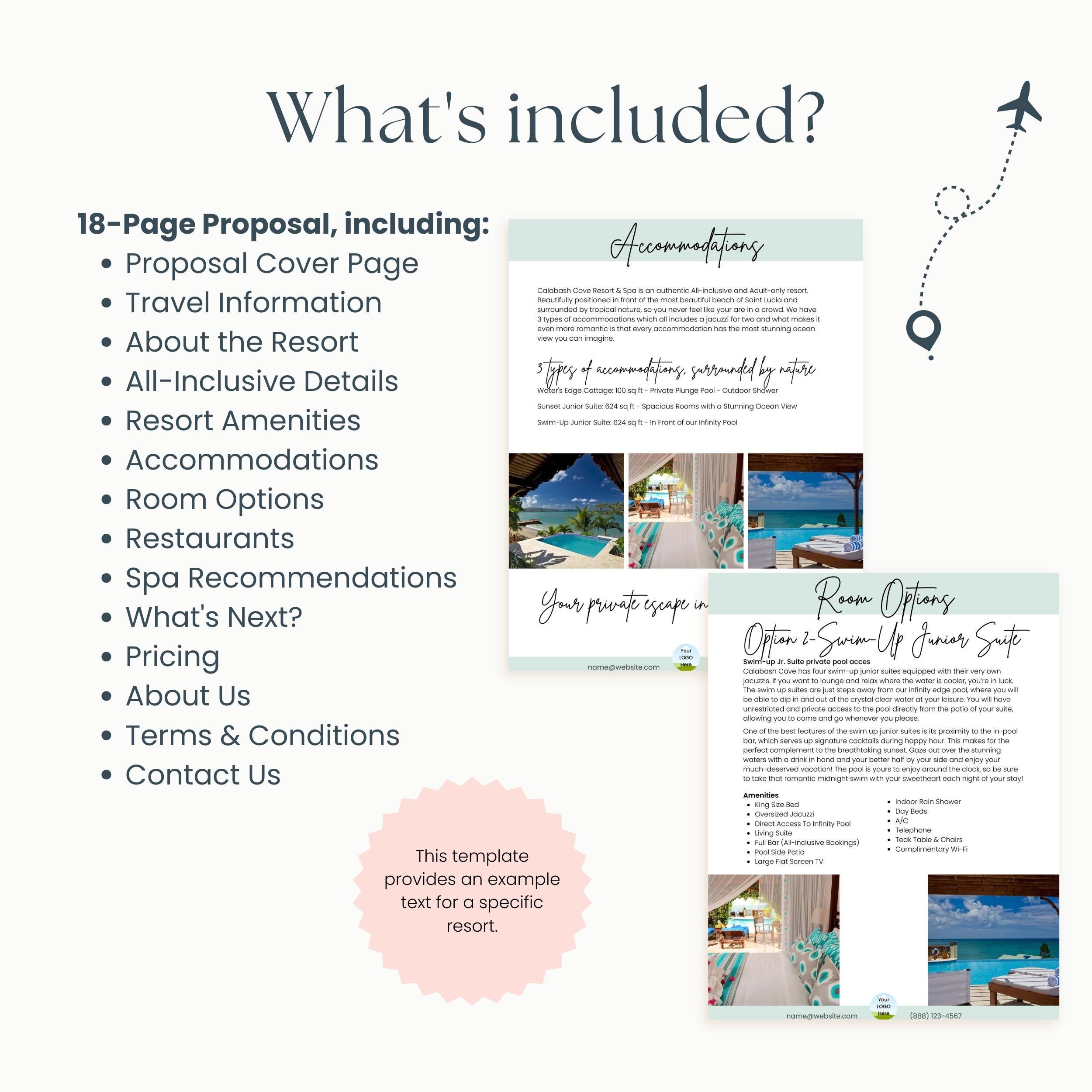 Personalized Resort Vacation Proposal Template for Travel Agents All ...