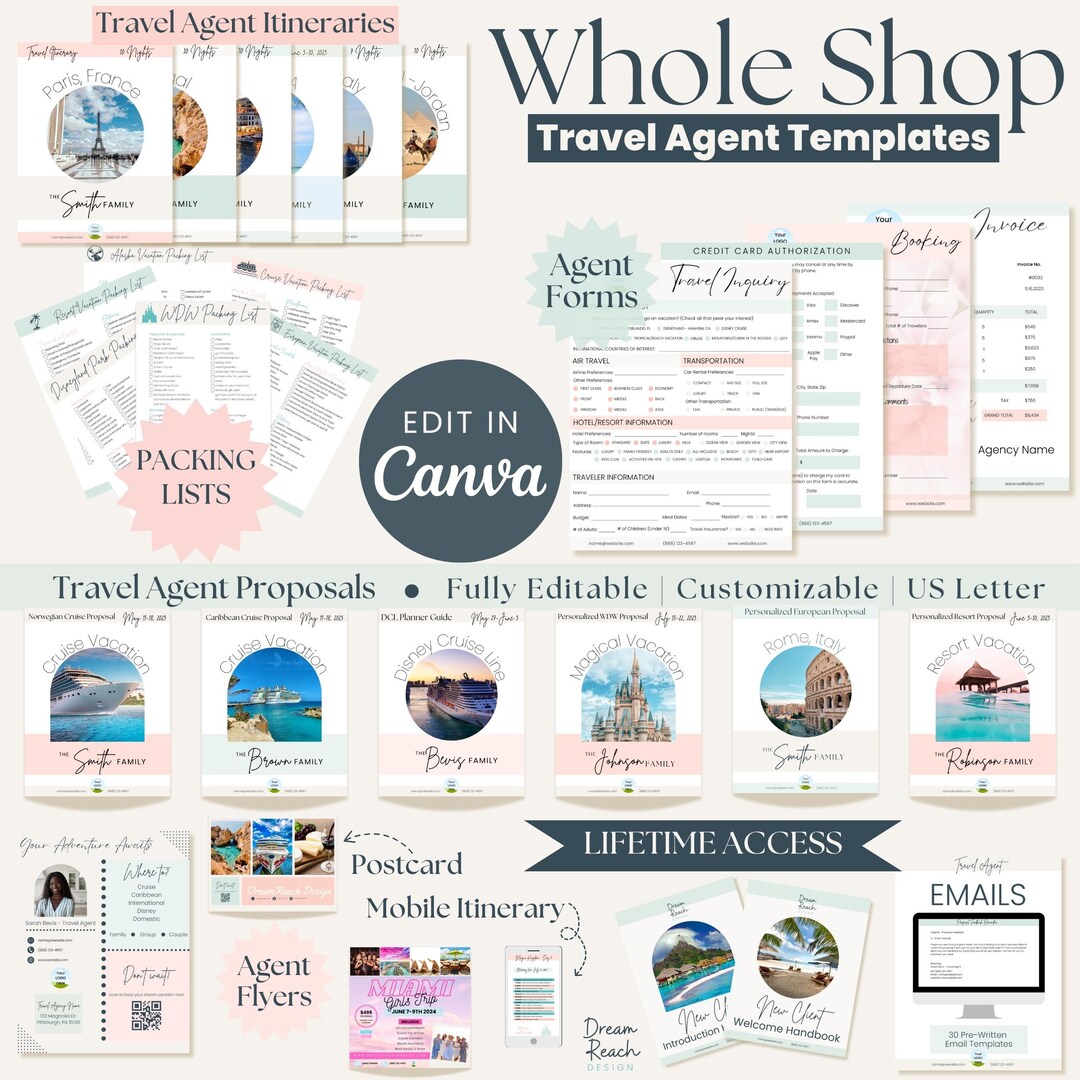Invoice Template for Travel Agents Travel Invoice Travel Agent Forms ...