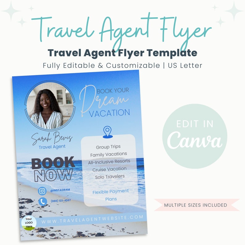 Travel Flyer Template Cruise Flyer Travel Agent Template Vacation Flyer ...