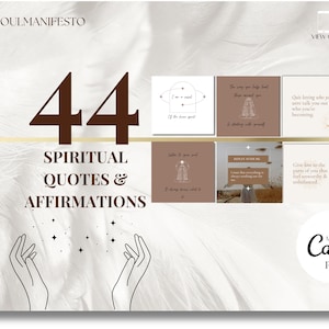 Plantilla espiritual, publicaciones de Instagram, publicaciones de sanación, afirmaciones, trabajo con la sombra, citas espirituales de Instagram, plantilla digital