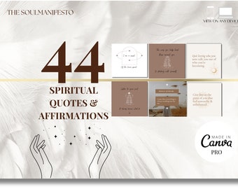 Spiritual template, Instagram posts, Healing posts, Affirmations, Shadow work, Instagram Spiritual quotes, digital template