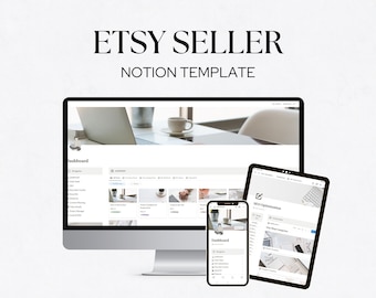 Etsy Seller Notion Template, Business Planner Dashboard (Digital Planner)