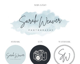 Minimalist Photography Logo Template, DIY Business Branding (Canva PDF)