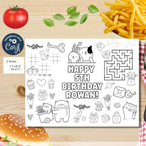 Editable cute valentines animals coloring page | Valentine's |  Valentines Animals Birthday Party | Coloring page | Activity for kids #K298
