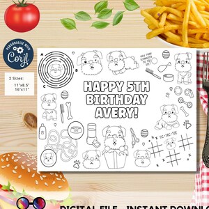 Editable Schnauzer coloring activity page | cute baby Schnauzer Party | Schnauzer themed | Schnauzer coloring page  Schnauzer to color #K344