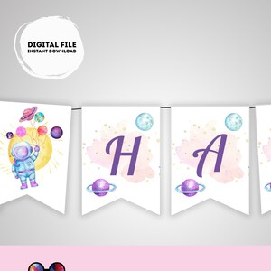 Happy Birthday First Trip Around the Sun Party Banner | Outer Space Party | Birthday banner | Astronaut birthday party | birthday | #K57