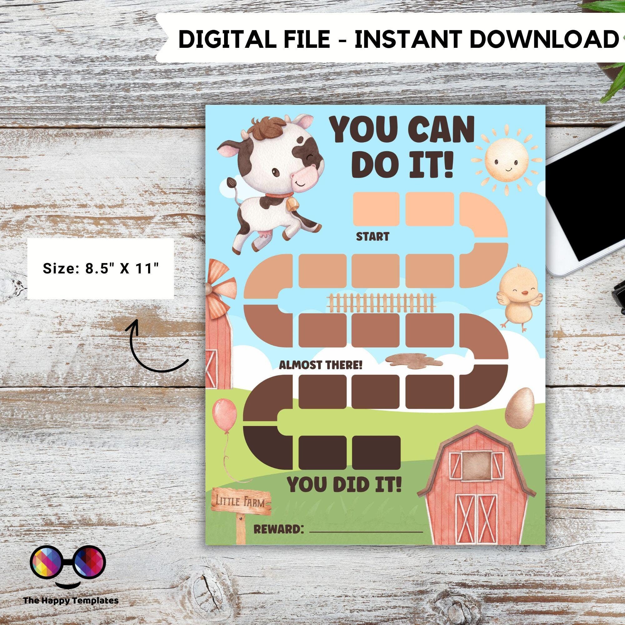 Printable Farm Training Reward Chart | for Toddler and Little Kids ...