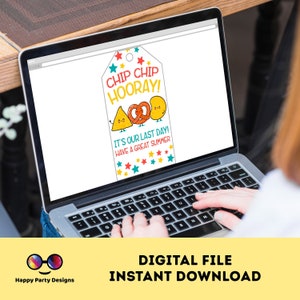 Instant Download Last Day of School Snack Tag | Classroom Treat Tag ...