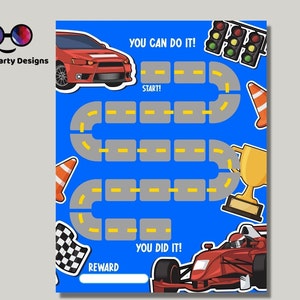 Printable Racing Car Reward Chart | Racing Car Behavior Chart | Daily ...