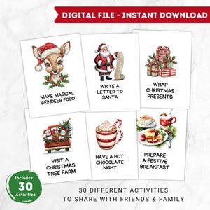 Christmas Advent Activity Cards | Printable Kids Advent Cards | Holiday Family Activities | printable Christmas advent calendar | Holiday